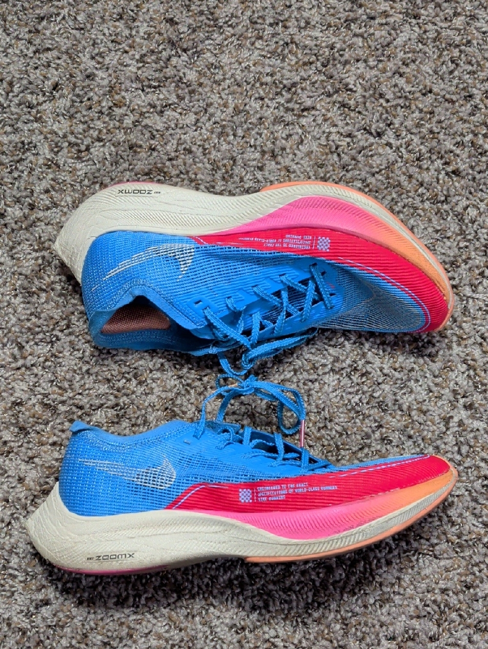 Nike ZoomX Vaporfly Next% 2 “For Future Me” Blue/ Pink Size 8